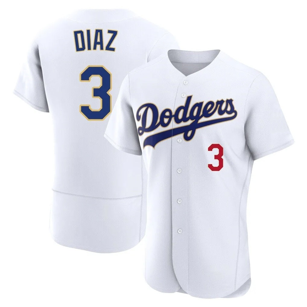 Los Angeles Dodgers #3 Edwin D¨ªaz Player Gold White Tomch 2026 Collection Stadium Limited Elite Stitched Jerseys