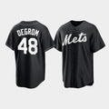New York Mets #48 Jacob deGrom Black Tomch Cool Base Stitched Jersey
