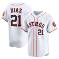Houston Astros #21 Yainer Diaz White Thaam Home Limited Player Jersey