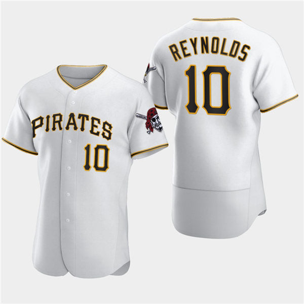Pittsburgh Pirates #10 Bryan Reynolds White Tomch Home Flex Base Jersey