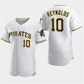 Pittsburgh Pirates #10 Bryan Reynolds White Tomch Home Flex Base Jersey