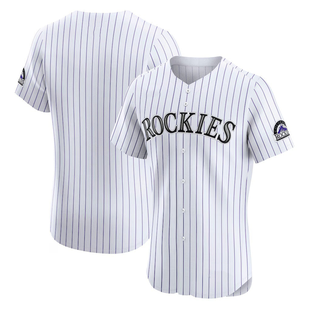 Colorado Rockies White Tomch Home Elite Jersey