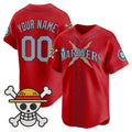 Custom Seattle Mariners x One Piece Red Tomch Vapor Premier Limited Jersey - Stitched