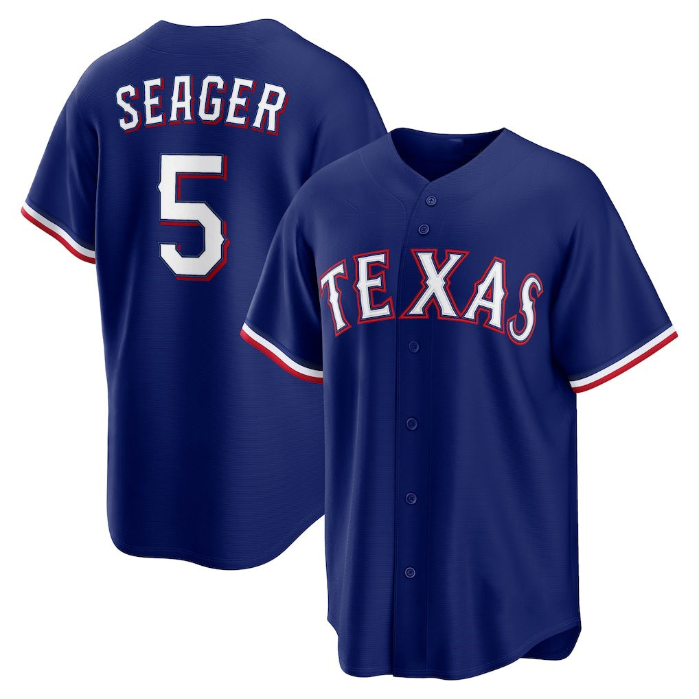 Texas Rangers #5 Corey Seager Royal Tomch Alternate 2 Replica Jersey