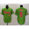 Philadelphia Phillies #5 Bryson Stott Number Green Tomch With Patch Stitched Cool Base Jersey
