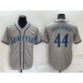 Seattle Mariners #44 Julio Rodriguez Grey Tomch Stitched Cool Base Jersey