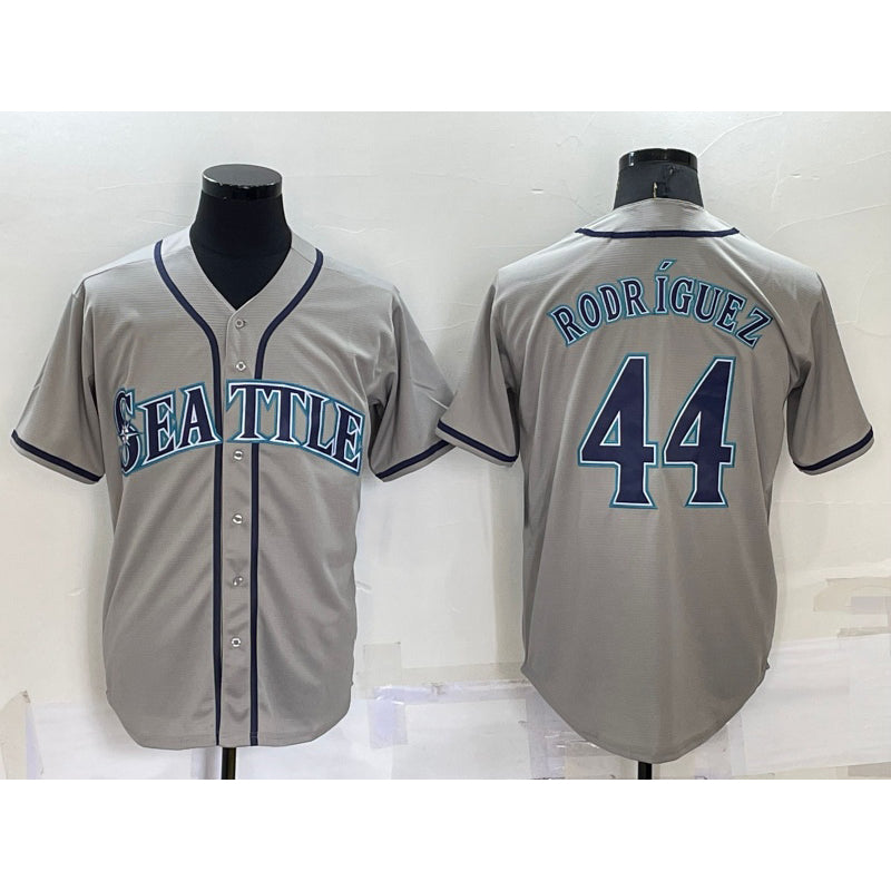 Seattle Mariners #44 Julio Rodriguez Grey Tomch Stitched Cool Base Jersey