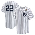 New York Yankees #22 Juan Soto White Tomch 2024 World Series Cool Base Stitched Jersey