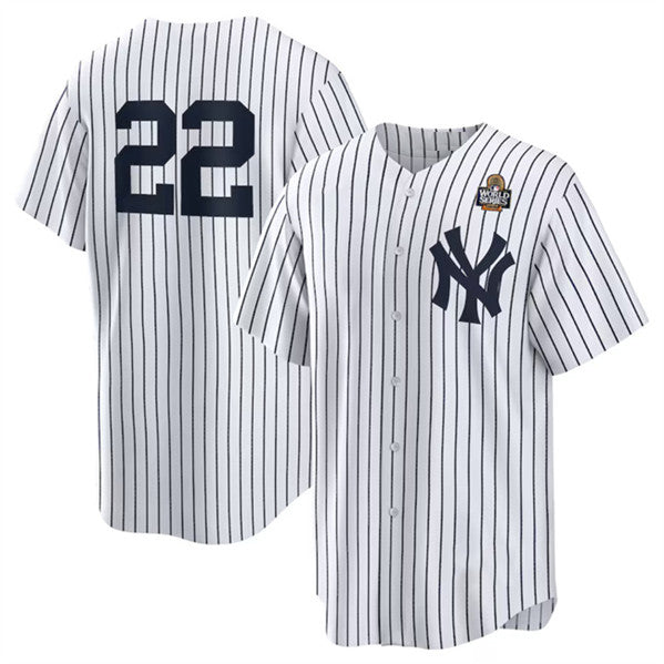 New York Yankees #22 Juan Soto White Tomch 2024 World Series Cool Base Stitched Jersey