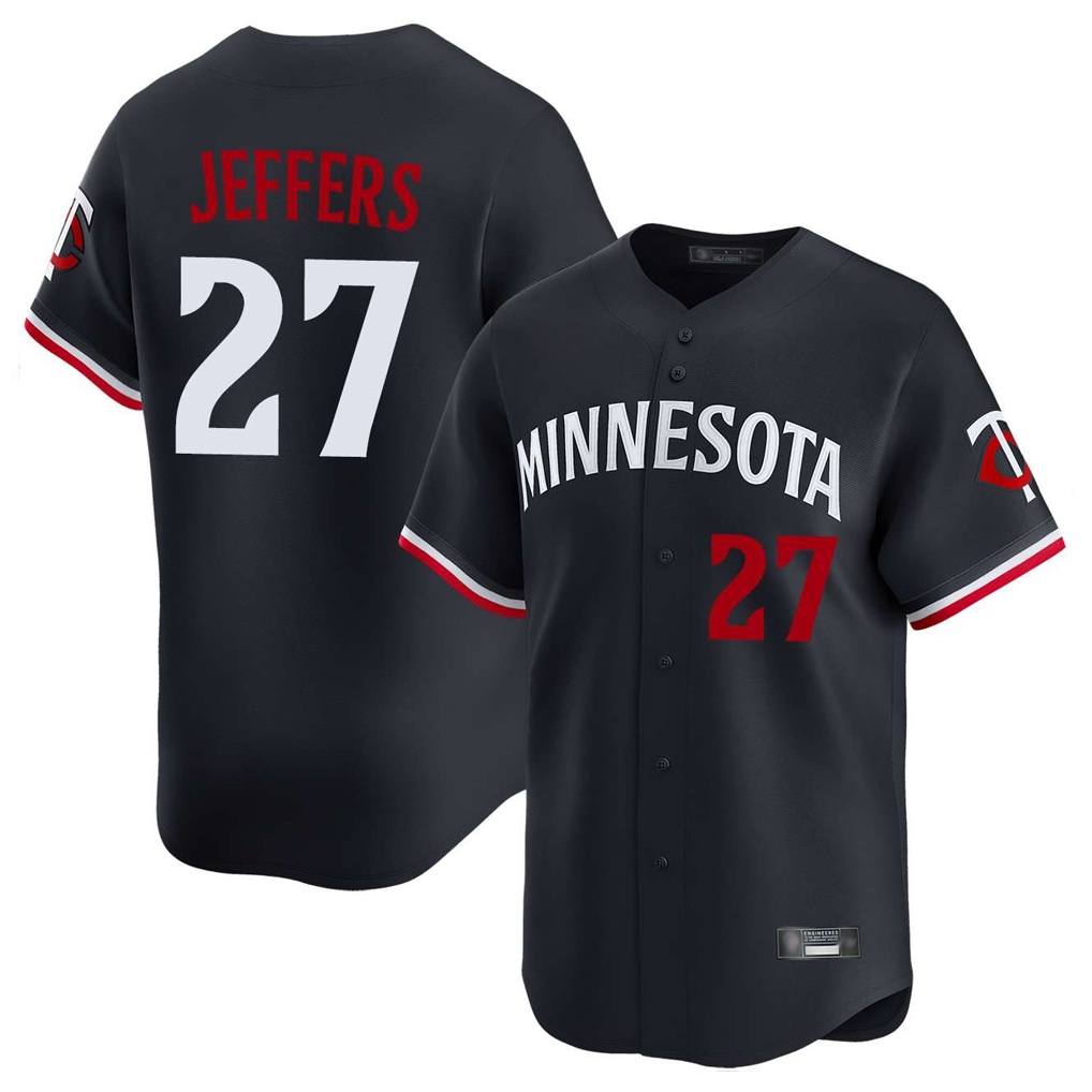 Minnesota Twins #27 Ryan Jeffers Player Navy TomchHome Limited Stitched Jerseys
