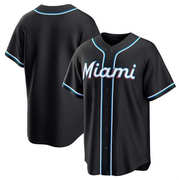 Miami Marlins Blank 2026 Black Tomch Out Stitched Jersey