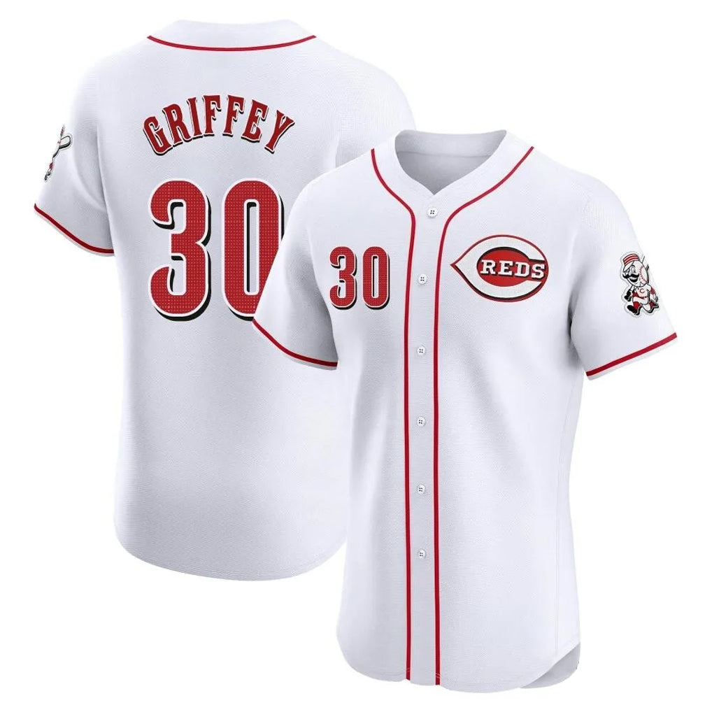 Cincinnati Reds #30 Ken Griffey Player White Tomch Limited Elite Home Stitched Jerseys