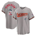 Baltimore Orioles #2 Gunnar Henderson Player Gray Tomch USA 250 Fourth of July Home Game Stitched Jerseys