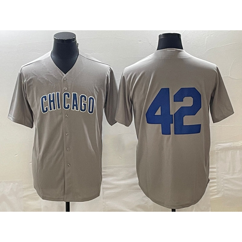 Chicago Cubs #42 Bruce Sutter Gray Tomch Stitched Cool Base Jersey