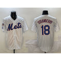 New York Mets #18 Darryl Strawberry White Tomch 2025 Spring Training Cool Base Stitched Jersey