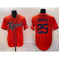 Detroit Tigers #25 Gleyber Torres Orange Tomch With Patch Vapor Premier Limited Stitched Jersey