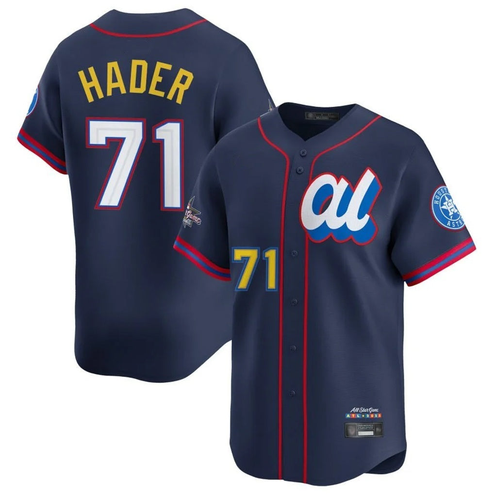 Houston Astros #71 Josh Hader Player Navy Tomch American League All-Star Game Limited Stitched Jerseys