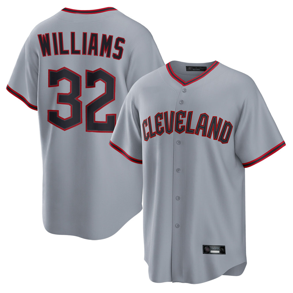 Cleveland Guardians #32 Gavin Williams Player Gray Tomch Home Game Stitched Jerseys