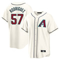 Arizona Diamondbacks #57 Eduardo Rodriguez Player Cream Tomch Home Game Stitched Jerseys