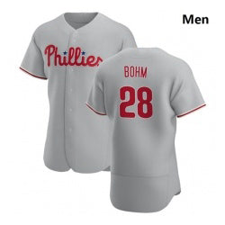 Philadelphia Phillies #28 Alec Bohm Gray Tomch Road 2020 Authentic Player Jersey