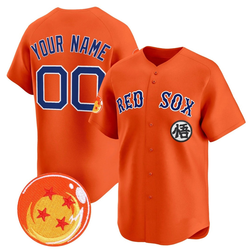 Custom Boston Red Sox x Dragon Ball Orange Tomch Vapor Premier Limited Jersey - All Stitched