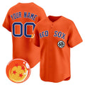 Custom Boston Red Sox x Dragon Ball Orange Tomch Vapor Premier Limited Jersey - All Stitched