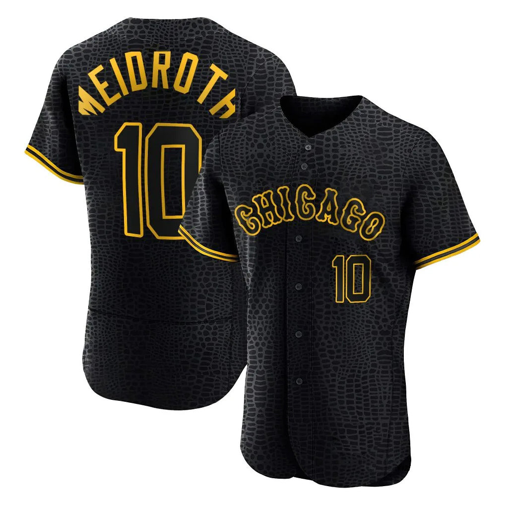 Chicago White Sox #10 Chase Meidroth Player Black Tomch Snake Skin City Limited Elite Home Stitched Jerseys