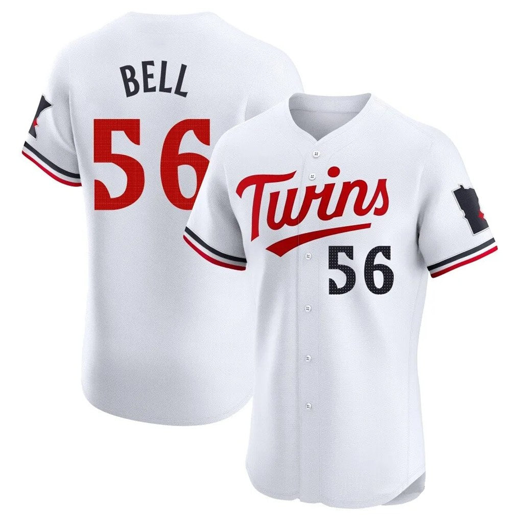 Minnesota Twins #56 Josh Bell Player White TomchHome Limited Elite Stitched Jerseys