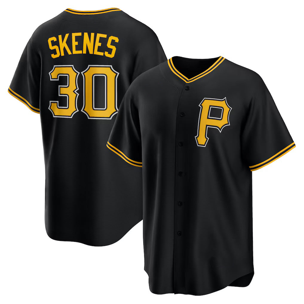 Pittsburgh Pirates #30 Paul Skenes Black Tomch Alternate Replica Player Jersey