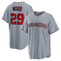 Washington Nationals #29 James Wood Gray Tomch Road Replica Jersey
