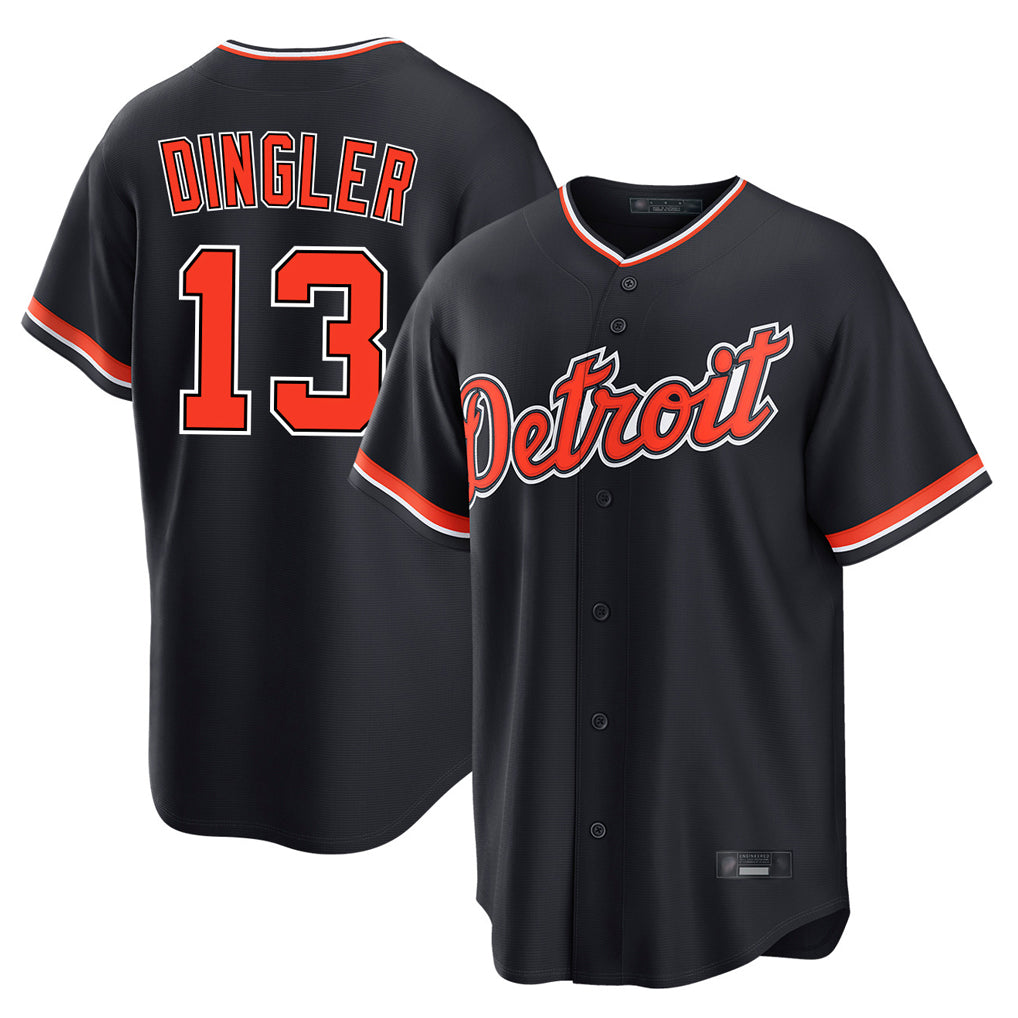 Detroit Tigers #13 Dillon Dingler Player Navy Tomch Home Game Stitched Jerseys