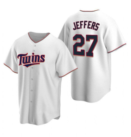 Minnesota Twins #27 Ryan Jeffers White Tomch Cool Base Stitched Jersey