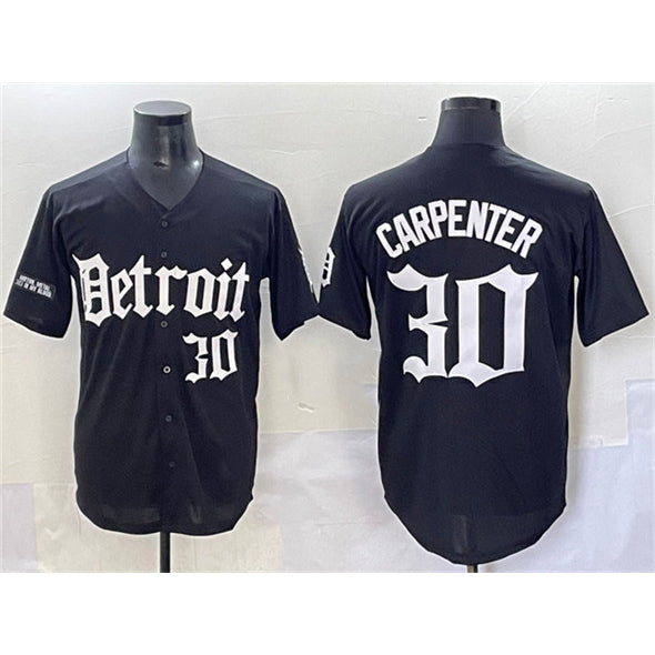 Detroit Tigers #30 Kerry Carpenter Black Thaam 'Motor Gothic Edition' Vapor Premier Limited Stitched Jersey