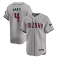 Arizona Diamondbacks #4 Ketel Marte Player Gray Tomch Road Limited Home Game Stitched Jerseys