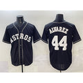 Houston Astros #44 Yordan Alvarez Black Thaam Lights Out Limited Stitched Jersey