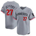 Minnesota Twins #27 Ryan Jeffers Player Gray TomchHome Limited Stitched Jerseys