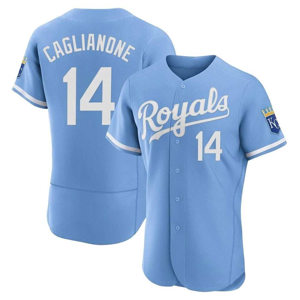 Kansas City Royals #14 Jac Caglianone Player Light Blue Tomch Alt Limited Elite Home Stitched Jerseys
