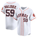 Houston Astros #59 Framber Valdez White Tomch Home Limited Player Jersey