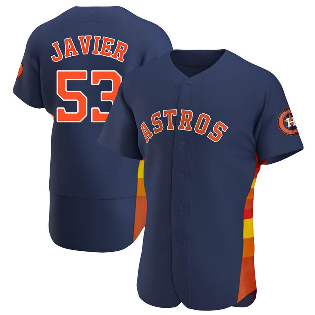 Houston Astros #53 Cristian Javier Player Navy Tomch Home Limited Stitched Jerseys