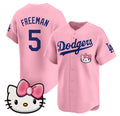 Los Angeles Dodgers #5 Freddie Freeman Pink Thaam 2025 Hello Kitty Vapor Limited Stitched Jersey