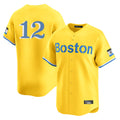 Boston Red Sox #12 Connor Wong Player Yellow Tomch Limited Home Game Stitched Jerseys1