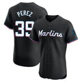 Miami Marlins #39 Eury Perez Player Black Tomch Vapor Home Limited Elite Stitched Jerseys