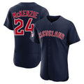 Cleveland Guardians #24 Triston McKenzie Player Navy Tomch Limited Elite Home Stitched Jerseys