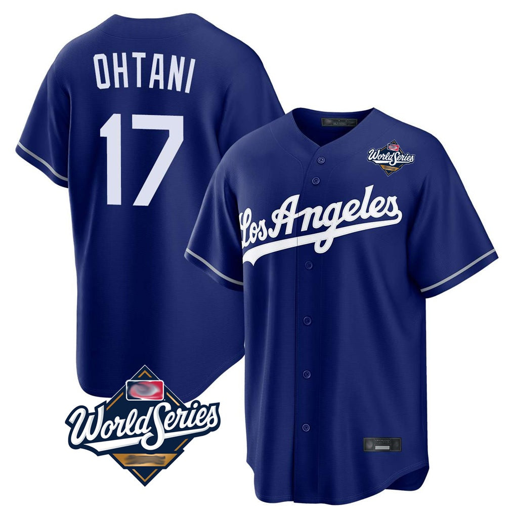 Los Angeles Dodgers #17 Shohei Ohtani Player Royal Tomch World Series Game Stitched Jerseys
