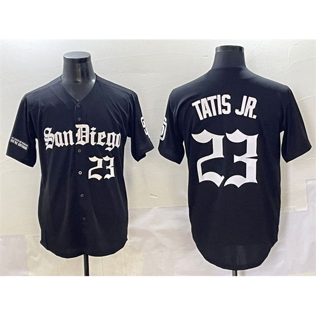 San Diego Padres #23 Fernando Tatis Jr. Black Tomch Gothic Edition Vapor Limited Stitched Jersey