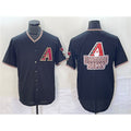 Arizona Diamondbacks Black Tomch Team Big Logo Cool Base Stitched Jerseys