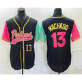 San Diego Padres #13 Manny Machado Number Black Tomch NEW 2023 City Connect Cool Base Stitched Jersey