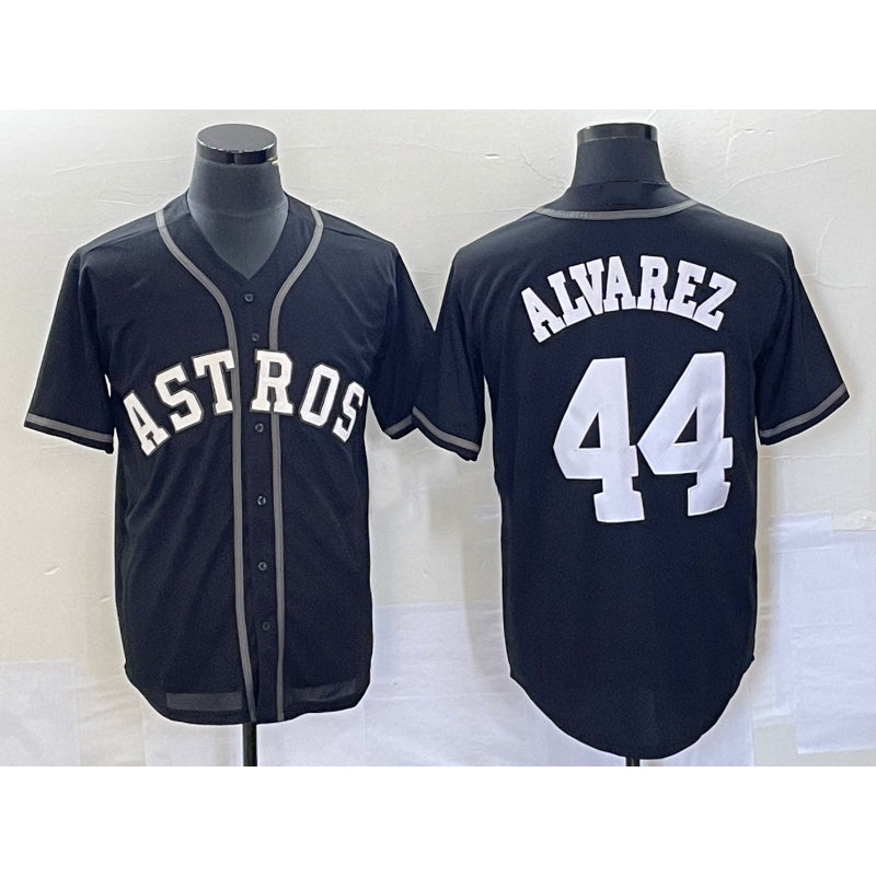 Houston Astros #44 Yordan Alvarez Black Thaam Cool Base Stitched Jersey
