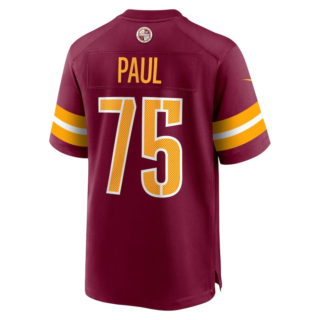 W.Commanders #75 Chris Paul Burgundy Tomch Player Game Jersey