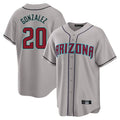 Arizona Diamondbacks #20 Luis Gonzalez Player Gray Tomch Road Home Game Stitched Jerseys